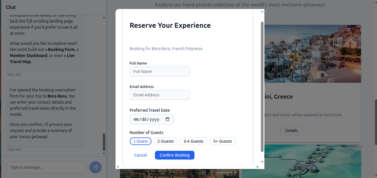 Travel booking